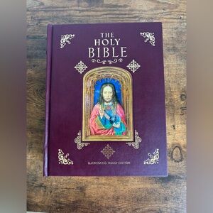 Illuminated Family Edition Bible - Burgundy